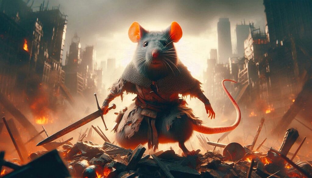 ai generated, rat, warrior