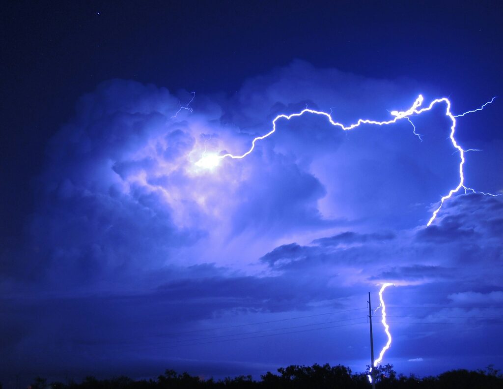 lightning at night